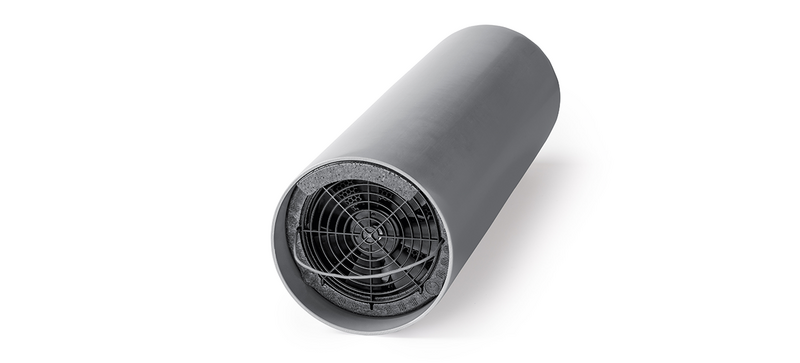 A small black technical molded part