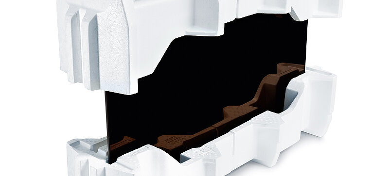 
		  A television packaged in EPS